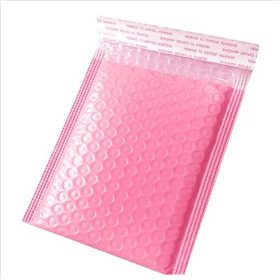 China Wholesale Shipping Pink Cosmetics Factory Bubble Mailer Holographic Messenger Bags for sale