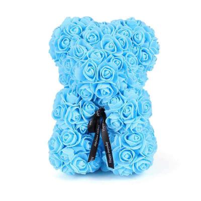 China Fashion 2020 Valentine's Day Rose Teddy Bear Valentine Gift With Gift Box for sale