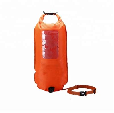 China Portable Customized PVC Open Water Swimming Rescue Storage Swimming Buoy Inflatable Bag for sale