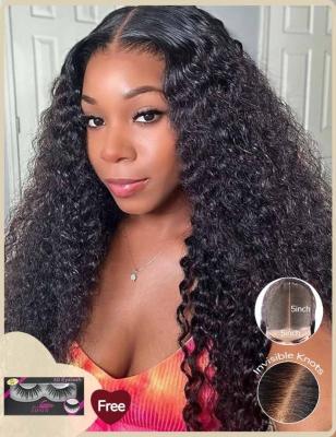 China XYS Hair 5x5 Pre-Everything HD Closure Wig Water Wave Wig Met Pre Bleached Knots Plucked Hairline Te koop