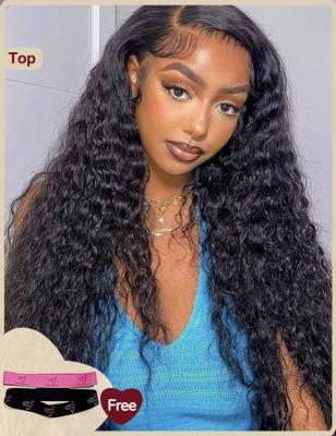 China Bye-Bye Knots Wig 5x5 Lace Deep Wave Invisible Knots Wig for sale