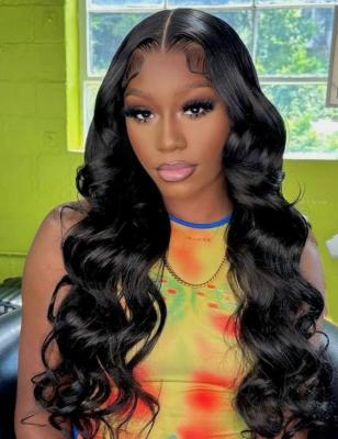 China Natural Hairline Body Wave Full Lace Wigs 22.5in -  23in Highlight Lace Front Wig for sale