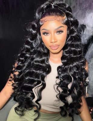 China Loose Wave Human Hair Closure 4x4 Transparent Lace Frontal With Bundles for sale