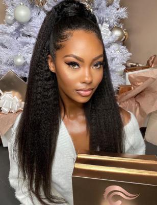 China Kinky Straight Hair 13x4 Transparent Lace Frontal for sale