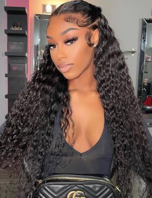 China Loose Curly 13x4 Transparent Lace Frontal for sale