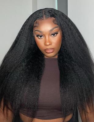 China Kinky Straight Hair 5x5 HD Lace Closure for sale