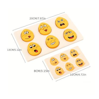 China Preschool Eductional Toys New Design Professional Sustainable Wooden Toy Curious Minds Facial Expression Puzzle Board for sale