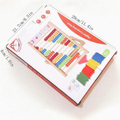 China Preschool Eductional Toys Low Price Good Quality Handmade Wooden Plaything Encouraging Toddler Skills Calculation Enlightenment Frame for sale