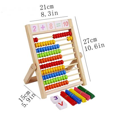 China Preschool Eductional Toys High Quality Wholesale Developmental Wooden Toy Set Toddlers Calculation Enlightenment Frame for sale