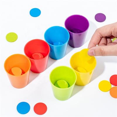 China Earlier Education Children's puzzle color classification logic focus training toy kindergarten interactive game puzzle stacking cup gift for sale