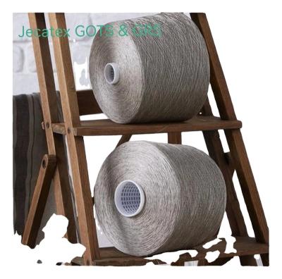 China JECATEX HEMP ORGANIC YARN SEMI-BLEACHED FIBER woven and knitting NM36 100% LONG, WHOLESALE GOTS CERTIFIED, SUSTAINABLE for sale