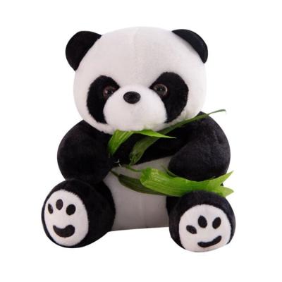 China Wholesale Plush Panda Soft Plush Toys Lifelike Toy Cute Stuffed Panda Plush With Bamboo For Kids Gifts for sale