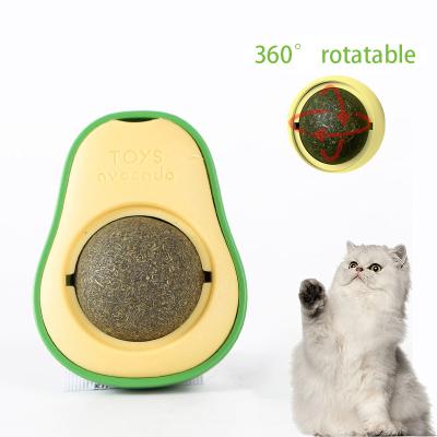 China PP Catnip Funny Toys Cute Avocado Teeth Cleaner Cat Catnip Interactive Pet Toys for sale