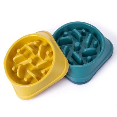 China Sustainable Slower Pet Food Feeding Dishes Dog Feeder Interactive Anti-Clogging Slow Bowl for sale