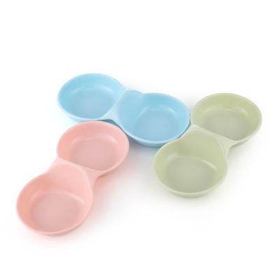 China Sustainable Food Feed Dish Double Interactive Cat Dog Bowl for sale