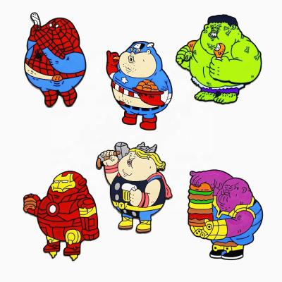 China Worldwide Lapel Pin Manufacturer Wholesale The Hulk Spiderman Iron Man Metal Pins Pins Cute Pins for sale