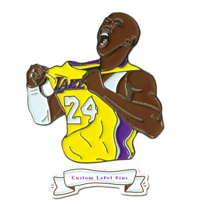 China Around the World Custom Enamel Pins KOBE Lapel Pin JORDAN Pins Lebron James Jersey NBA Memorabilia Gift for sale