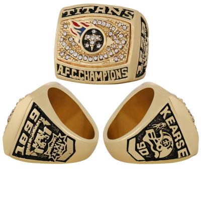 China All over the world China factory hot sale NFL Tennessee Titans Championship Ring Gold 1999 plated ring for sale