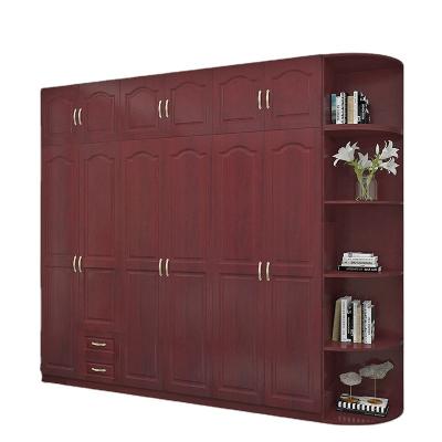 China Simple Modern Expandable Household Bedroom Storage Locker Solid Wood Simple Hanging Wardrobe For Rental Accommodation for sale