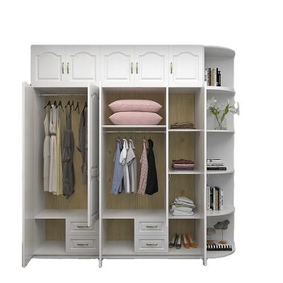 China Small Large Wardrobe Expandable Apartment Combination Cabinet Household Bedroom Rental Environmentally Friendly Wardrobe for sale