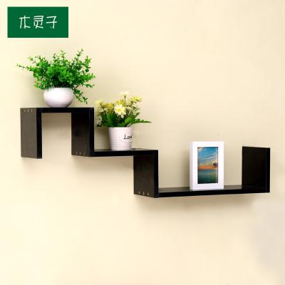 China Wholesale Modern Natural Decorative S Shaped Wall Mounted Floating Floating Rack Shelves Rustic for sale