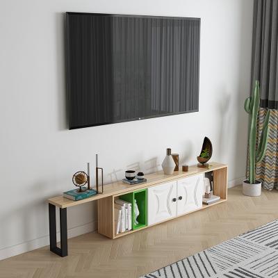 China Single Strip Width 20cm (Other) Small Adjustable Ultra-thin Rental Pole Apartment Stretch Small Landing Room Make Up Narrow TV Cabinet for sale