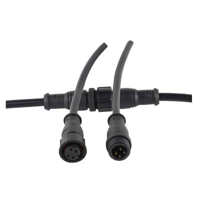 China Automotive Extension Cable Connector For Outdoor LED Strip Lights / String 15mm Nut Small Size Waterproof Connector for sale