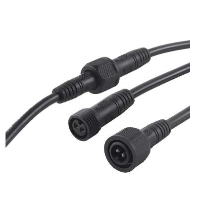 China M19 3pin Connector Power Cable Wire Waterproof IP68 Automotive Connector For Led Strip Light for sale