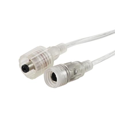 China Automotive DC Transparent Connector Cable Waterproof Low Voltage DC5521 Connector For LED Light for sale