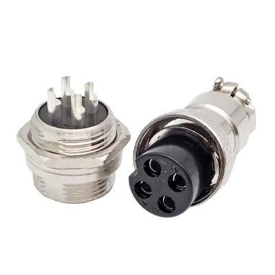 China Waterproof Mating Power Aviation Connector GX16 M16 Locknut Male&Female Plug&socket 2pin 3pin 4pin 5pin for sale