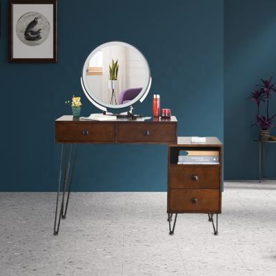 China Easy To Install Bedroom Furniture Makeup Dressing Table 1 Set Glass Bedroom Dressing Table for sale