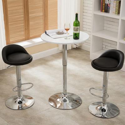 China Modern Bar Stools Leather Hydraulic Swivel Modern Dining Chair Leather Bar Stool for sale