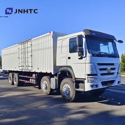 China Sinotruk Howo vrachtwagen 7.2m Van vrachtwagen 8*4 400 pk 12 wielen beste product Te koop