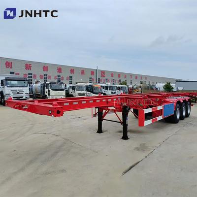 China Customizable 20 Feet 40 Feet Extended Container Chassis Sale 3 Axles Container Trailer Skeleton Semi Trailer Truck for sale