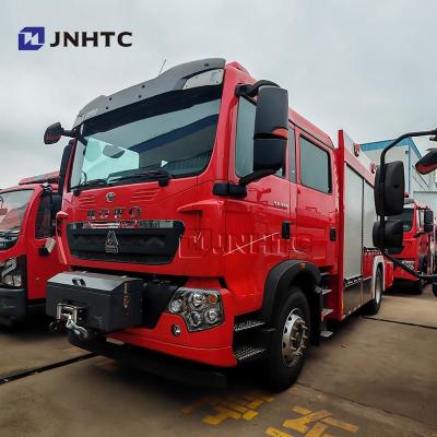 China Howo TX Fire Fighting Truck 5000L Water Foam Tanker 4X4 With Crane Truck for sale