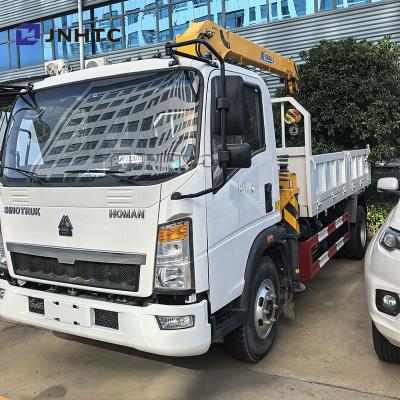 China China Top Howo 4x2 Light Cargo Truck Mounted Crane Hydraulic 3Ton 4Ton 5Ton Telescopic Pickup Boom Crane For Sale for sale