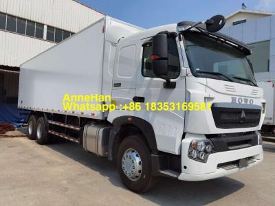 China Single Cab 12 Wheels 8x4 Refrigerator Van Cargo Truck for sale