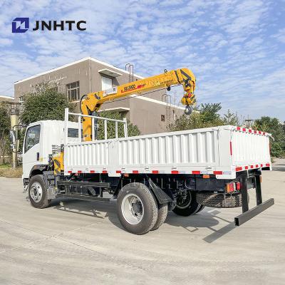 China 6 Ton Crane Truck 4x2 6wheels Truck With Straight Arm Crane HOWO Light Duty 3-8 Ton Cargo Truck for sale