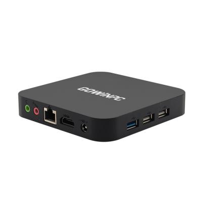 China Quad Core Small TV Box Fanless Pocket Computer Smart Quad Core Mini Atom PC Z8350 for sale