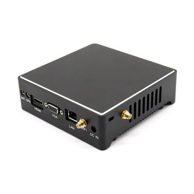 China Cheap Fanless+Aluminum alloy metal case 8 PC J1900 barebone mini usb computer X86 win7 mini for sale