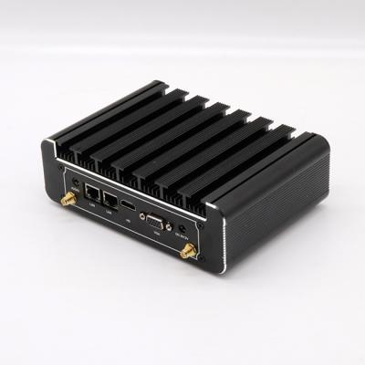 China Fanless+Aluminum alloy metal case mini pc i3 i5 i7 8gb mini desktop fanless system barebone htpc for sale