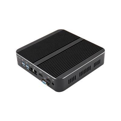 China Dual LAN 2 Business Ethernet Fanless Computer i3 6006u 12v Mini Linux PC Htpc for sale