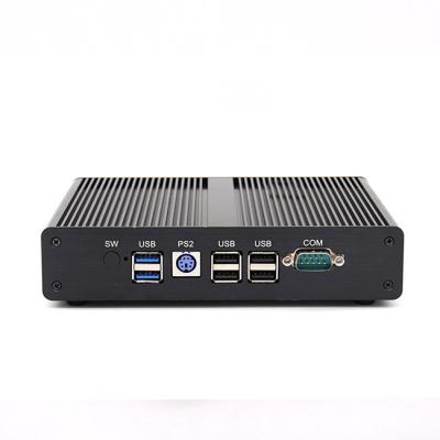 China Fanless+Aluminum Alloy Metal Case Quad Core J1900 With PS2 Home Mini Server PC Mini With Wifi for sale