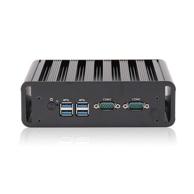 China Industrial 5500U Fanless computer with 2 COM 2 LAN 2 sata window s10 mini pc i7 for sale