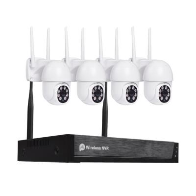 China PAN-TILT 2MP Shenzhen Tuya 4CH Wifi NVR Kit System Dome PTZ Camera Surveillance Security Nvr 4 Channel Home for sale