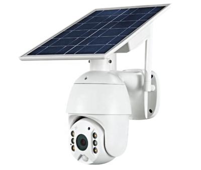 China Mega Siren REGIS 2 Built-in Wifi CCTV Powered Dome Solar 4G Security Camera For Farms With SD Sim Card Slot for sale