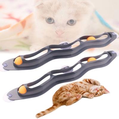 China Viable Interactive Trackball Toy Pet Accessories Pet Accessories Cat Track Toy Plastic Cat for sale