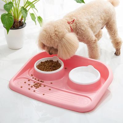 China High Quality Sustainable Double Bowl Pet Water Bowl Pet Feeding Bowl for sale