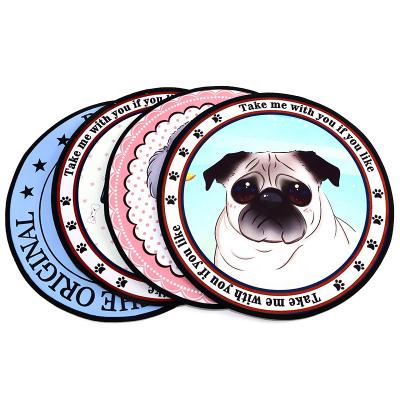 China High Quality Sustainable Dog Cushion Round Shape Cartoon Lovely Warm Pet Pads for sale