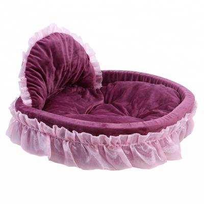 China Breathable Luxury Lace Pet Bed Princess Cat Dog Pet Beds Soft Warm Pet Beds for sale